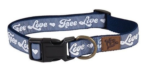 [029695163586] MUTT NATION Collar Azul Free Love